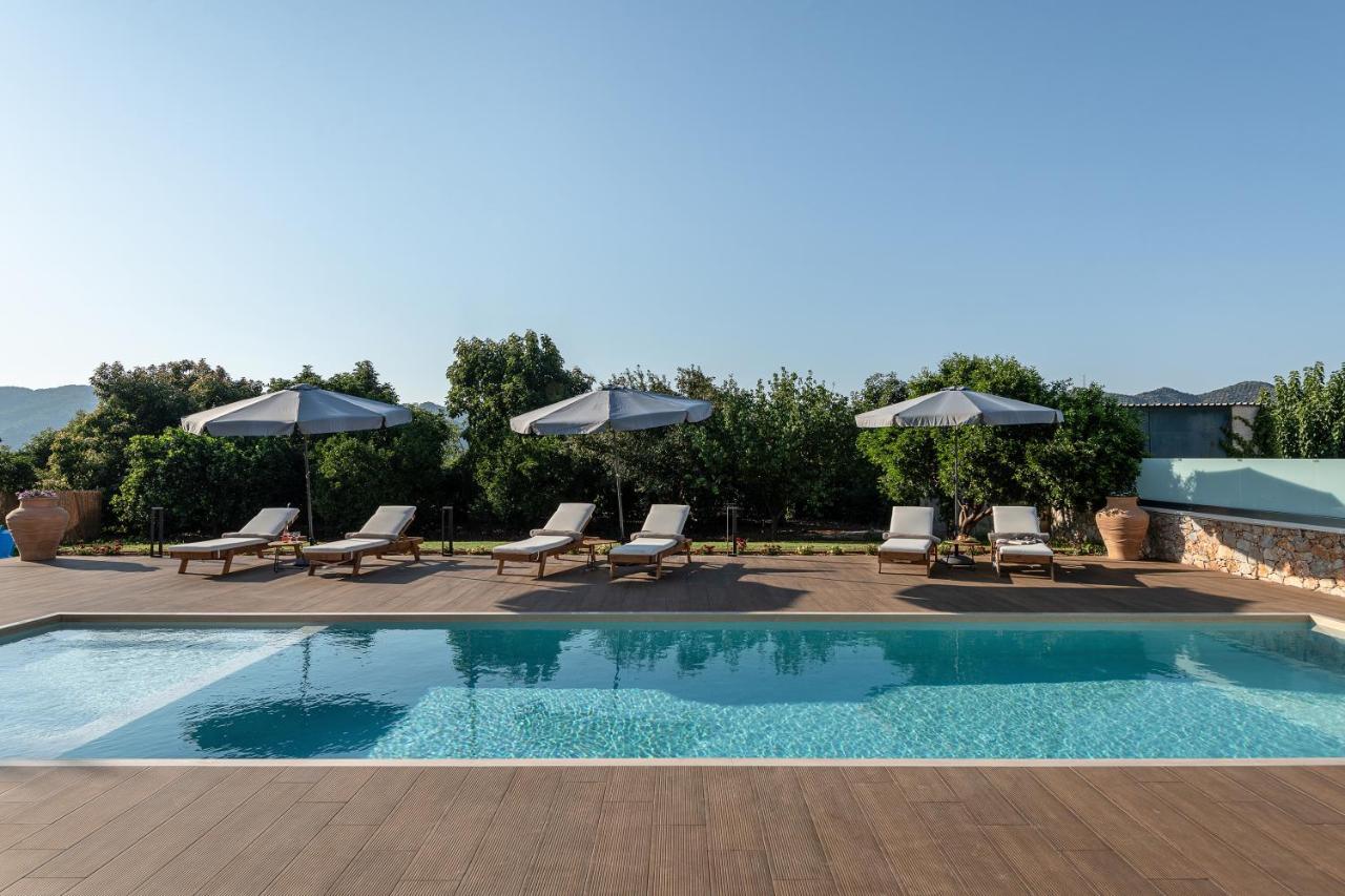 Villa Enny, 3 Bd With Private Heated Pool Agia  エクステリア 写真
