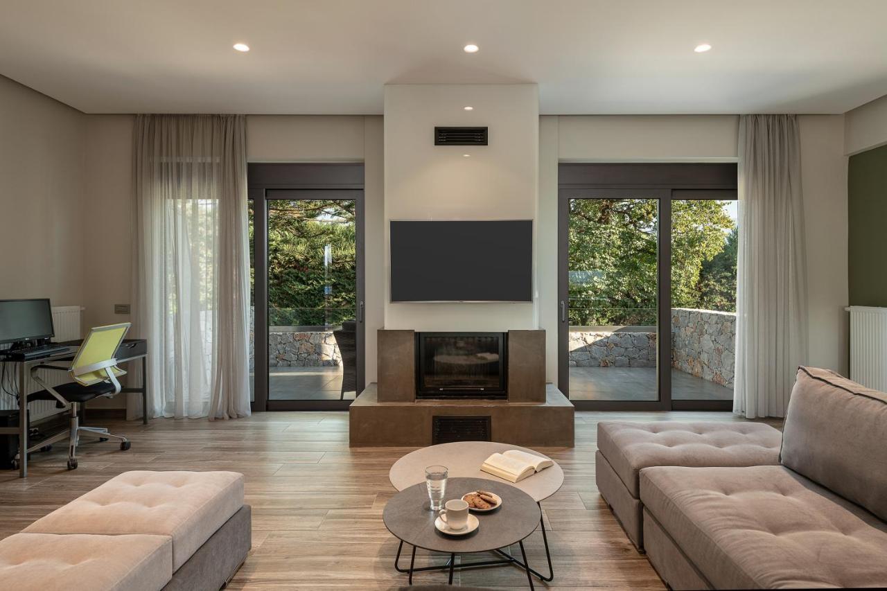 Villa Enny, 3 Bd With Private Heated Pool Agia  エクステリア 写真