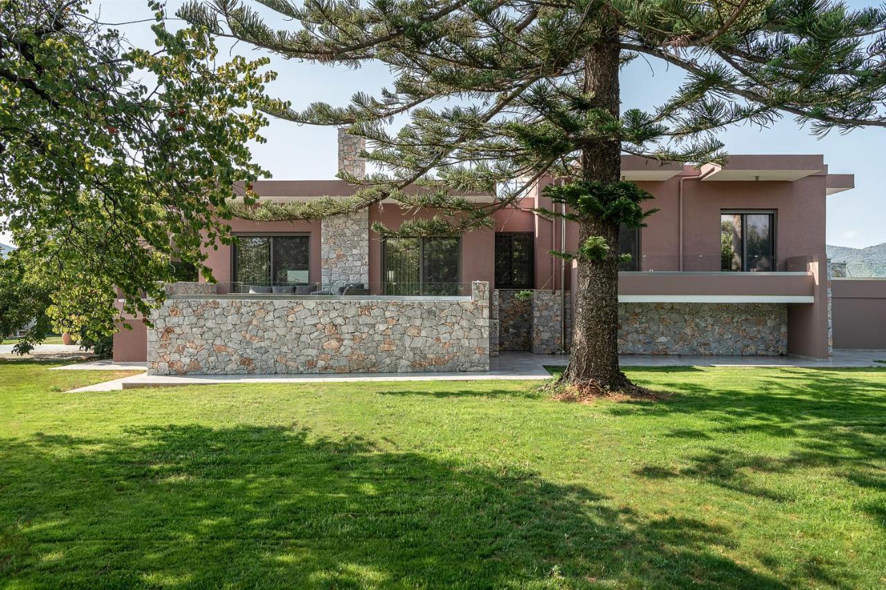 Villa Enny, 3 Bd With Private Heated Pool Agia  エクステリア 写真
